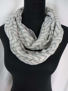 Chevron infinity scarf circle loop long wrap endless shawl cowl neck circular scarf