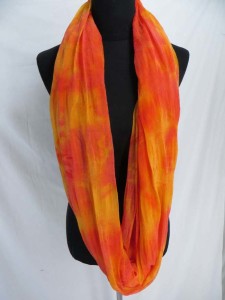 extremely wide tie dye infinity scarf / circle loop long wrap / endless shawl / cowl neck circular scarf / eternity scarf / double loop scarf