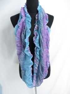 boho vintage retro infinity scarf / circle loop long wrap / endless shawl / cowl neck circular scarf / eternity scarf / double loop scarf 