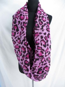 animal skin animal print leopard print cheetah print infinity scarf / circle loop long wrap / endless shawl / cowl neck circular scarf / eternity scarf / double loop scarf