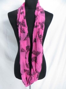 butterfly infinity scarf / circle loop long wrap / endless shawl / cowl neck circular scarf / eternity scarf / double loop scarf