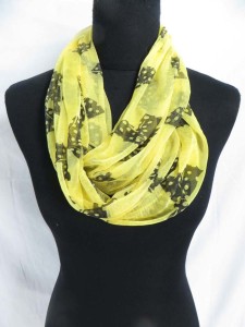 butterfly infinity scarf / circle loop long wrap / endless shawl / cowl neck circular scarf / eternity scarf / double loop scarf