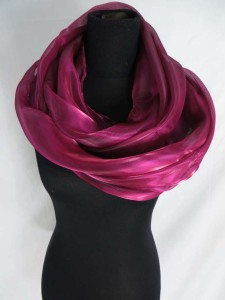metallic shimmering plain color infinity scarf / circle loop long wrap / endless shawl / cowl neck circular scarf / eternity scarf / double loop scarf