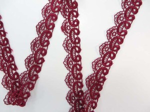 red 1 inches wide scallop venice lace trim