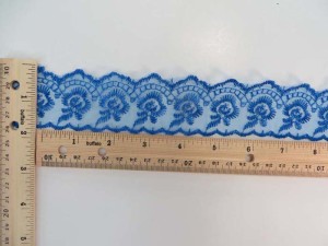 10 yards blue 1.5 inches wide scallop venice flower lace trim