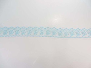 10 yards light blue 1.5 inches wide scallop venice flower lace trim