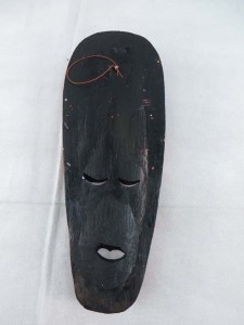 Thousand dot mask, hand carved hand painted wooden home decoration made by Bali artists.