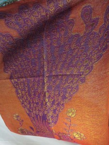 double-sided peacock pashmina scarves shawl wrap stole