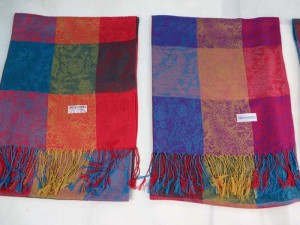 double-sided vintage inspired color blocks pashmina scarves shawl wrap stole