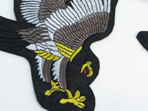 large size hunting eagle motorcycles biker chopper punk rock vest leather jacket denim patch
