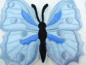 butterfly embroidered iron on patch / embroidered cloth badge motif applique / sew on applique patch
