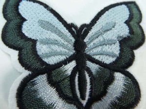 butterfly embroidered iron on patch / embroidered cloth badge motif applique / sew on applique patch