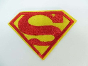 superman embroidered iron on patch / embroidered cloth badge motif applique / sew on applique patch