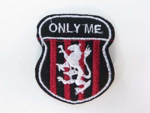 Only Me lion embroidered iron on patch / embroidered cloth badge motif applique / sew on applique patch
