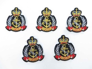 military inspired nautical anchor ship marine embroidered iron on patch / embroidered cloth badge motif applique / sew on applique patch