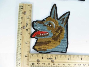 dog face embroidered iron on patch / embroidered cloth badge motif applique / sew on applique patch