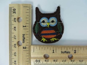 owl embroidered iron on patch / embroidered cloth badge motif applique / sew on applique patch