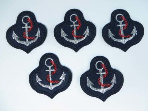 anchor embroidered iron on patch / embroidered cloth badge motif applique / sew on applique patch