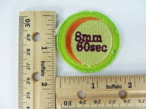 8mm 60 sec embroidered iron on patch / embroidered cloth badge motif applique / sew on applique patch