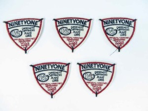 "NinetyOne" embroidered iron on patch / embroidered cloth badge motif applique / sew on applique patch