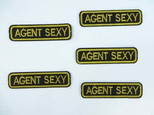 agent sexy embroidered iron on patch / embroidered cloth badge motif applique / sew on applique patch