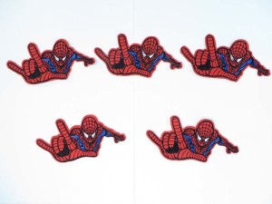 spiderman embroidered iron on patch / embroidered cloth badge motif applique / sew on applique patch