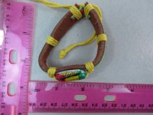 swirl rasta imitation leather bracelets wristband