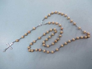 Rosary Wooden Beads Chain Necklace Cross Jesus Crucifix Virgin Mary Pendant for Men and Women