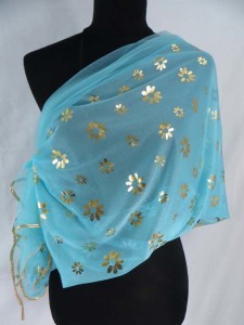 double layer daisy floral scarves shawl wrap stole