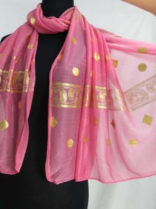 gold geomatric print fashion scarves shawl wrap stole