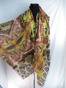 double sided retro boho print long scarf shawl reversible fall and winter wrap stole