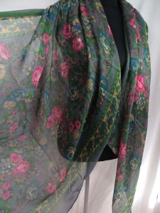 retro vintage style rose flower maxi long fashion scarves sarong wrap