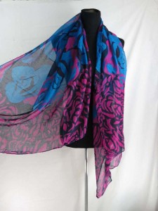 roses abstract print maxi long fashion scarves sarong wrap