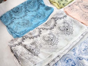 silky chiffon boho retro print maxi long fashion scarves sarong wrap.