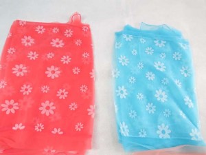 double layers daisy flower lightweight sheer scarf wrap