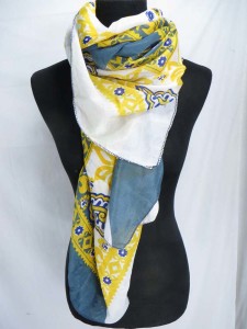 Vintage retro boho design large square scarves shawl wrap stole