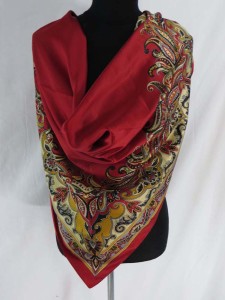 boho vintage retro satin square scarves shawl wrap stole. Fashion scarf for all seasons