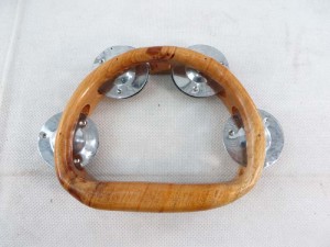 wooden tambourine metal shaker