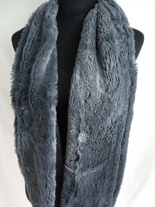 Faux rabbit fur furry fluffy plush winter infinity scarf / circle loop long wrap neckwarmer / endless cowl neck circular shawl / eternity double loop scarf 