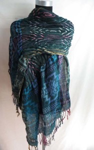 Double layer fashion shawls wraps with Southwestern prints