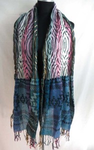 Double layer fashion shawls wraps with Southwestern prints