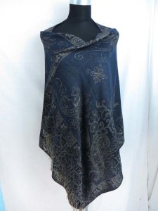 paisley jacquard double sided viscose shawl scarf stole with cashmere wool feel