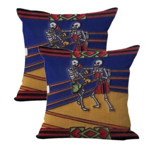 set of 2 sports boxing death skull cushion cover