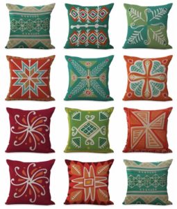 geometric cushion cover Cushion covers/pillow cases in assorted designs randomly picked by us. Pillow case only, insert pillow is not included.