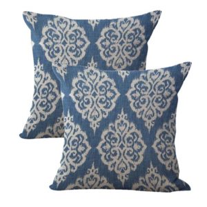 set of 2 ikat accent cushion cover