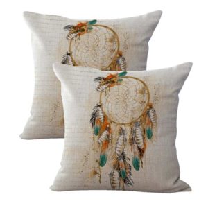 set of 2 American native dreamcatcher cushion cover