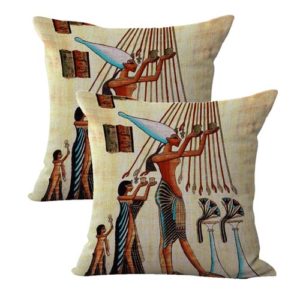 set of 2 Ancient Egyptian art offering cushion cover