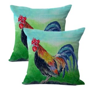 set of 2 country decor barn rooster animal cushion cover