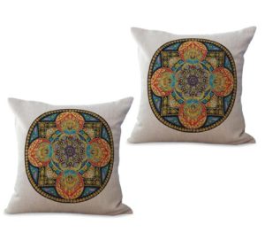 set of 2 perfection eternity mandala cushion cover