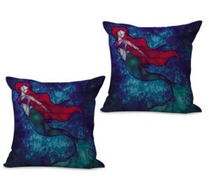 set of 2 mermaid cushion cover